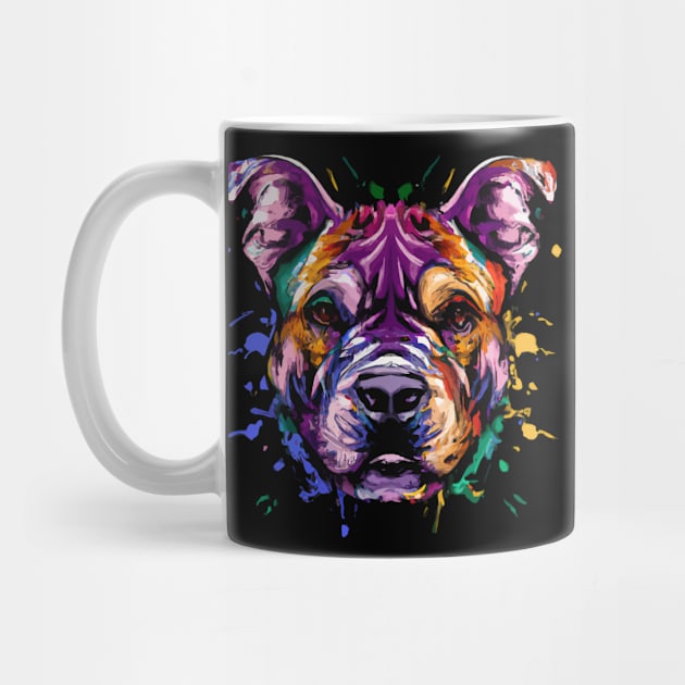 American Bully Watercolor Poster Artwork by Furrban